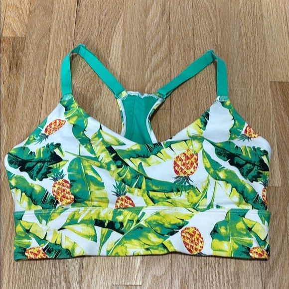 Wildfox Sweat Palms & Pina Racerback with Adjustable Straps Sports Bra - Picture 1 of 5